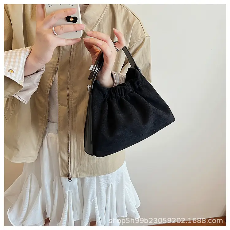 Trendy Pleated Shoulder Bag for Women Tan — feature 27