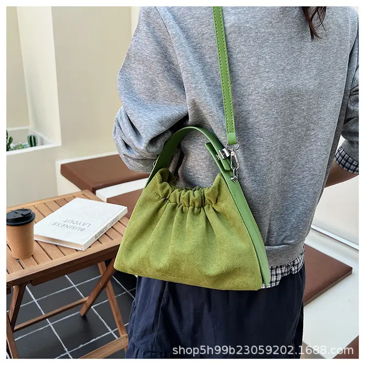 Trendy Pleated Shoulder Bag for Women Tan — feature 34
