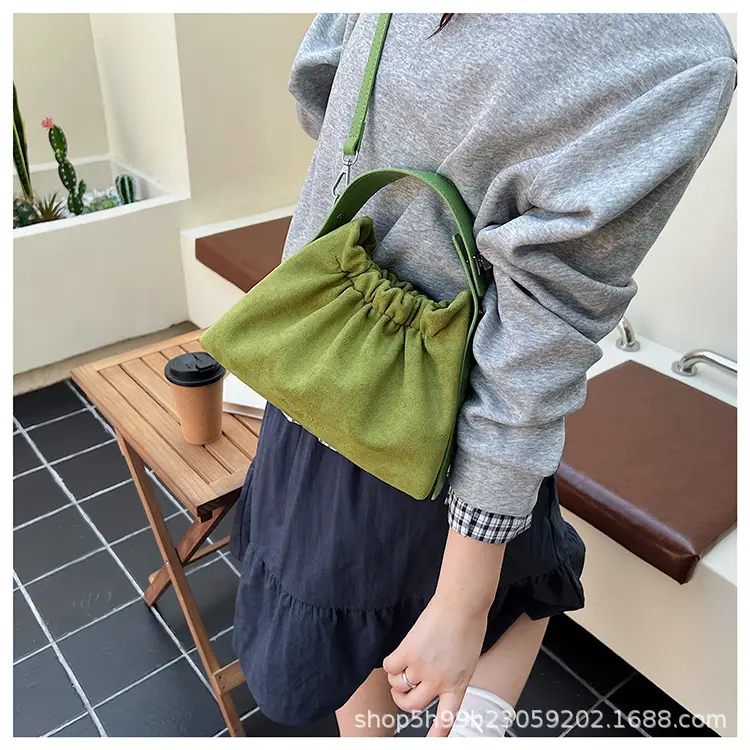 Trendy Pleated Shoulder Bag for Women Tan — feature 36