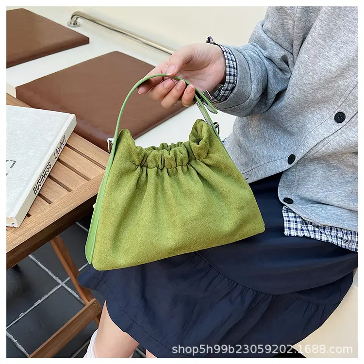 Trendy Pleated Shoulder Bag for Women Tan — feature 37