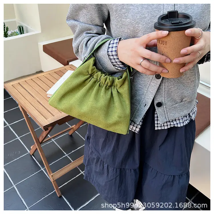 Trendy Pleated Shoulder Bag for Women Tan — feature 38