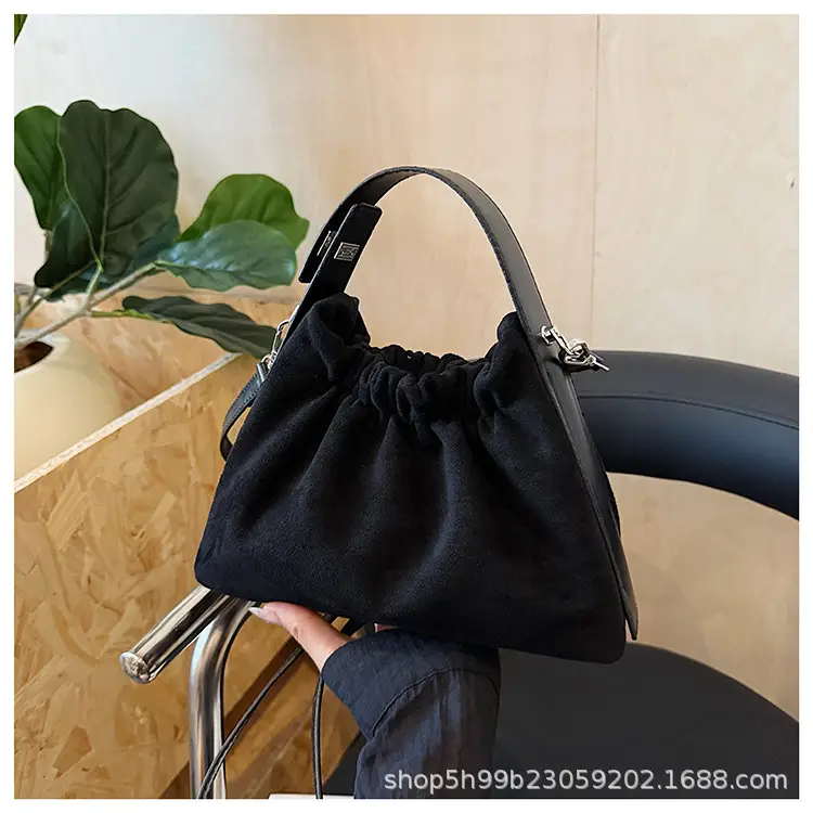 Trendy Pleated Shoulder Bag for Women Tan — feature 39