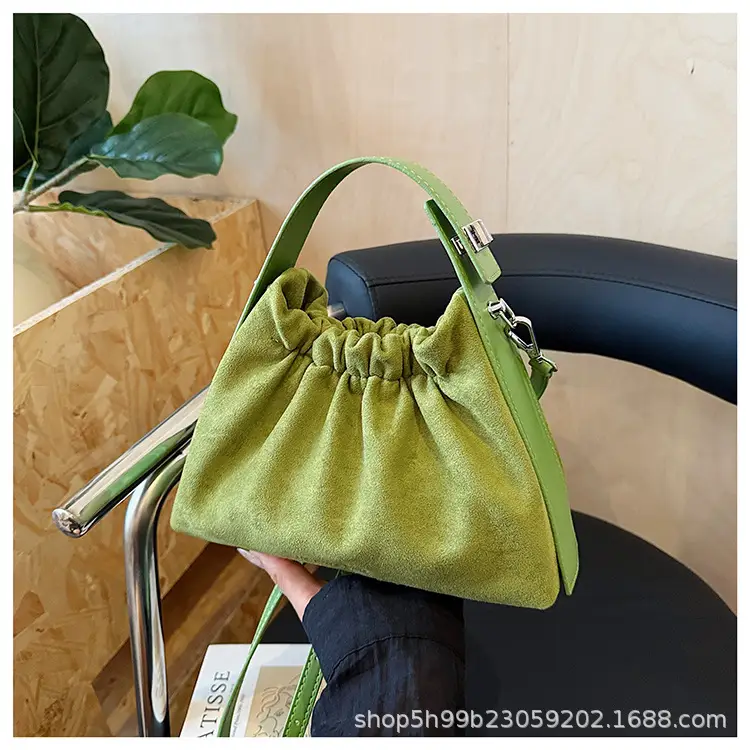 Trendy Pleated Shoulder Bag for Women Tan — feature 40