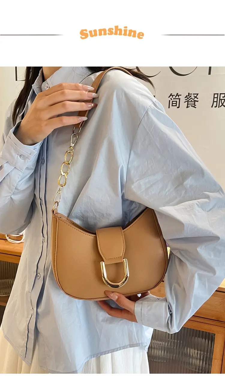 Retro Chain Shoulder Bag for Women Brown 2026 — feature 2
