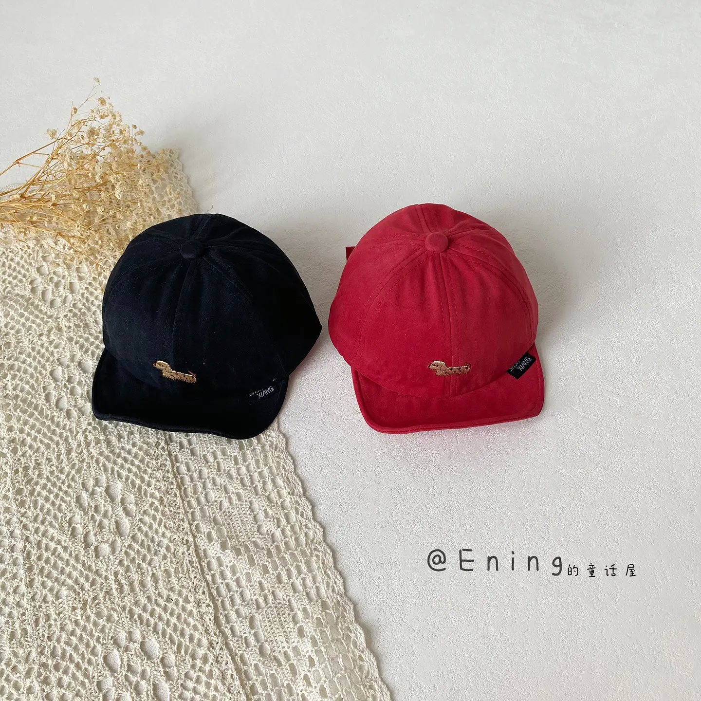 Infant Sun Hat Red Beige Peaked Cap Baseball Cap - Image 10