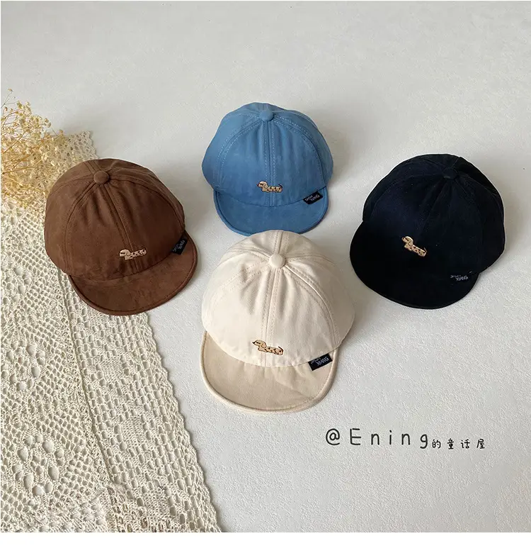 Infant Sun Hat Red Beige Peaked Cap Baseball Cap — feature 6