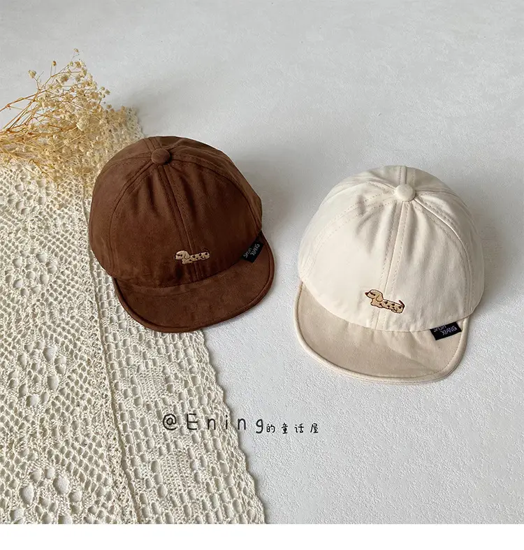 Infant Sun Hat Red Beige Peaked Cap Baseball Cap — feature 8
