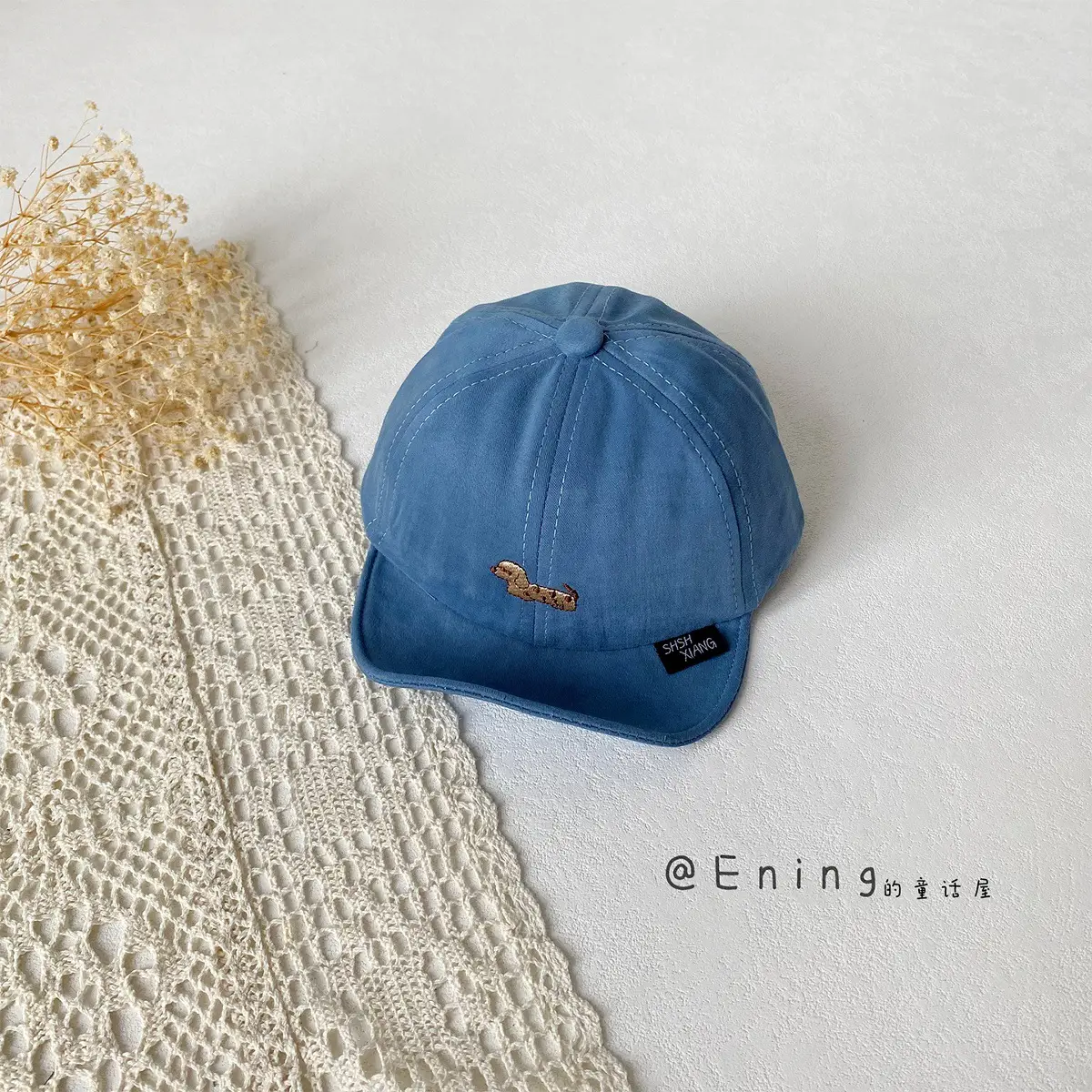 Infant Sun Hat Red Beige Peaked Cap Baseball Cap - Image 2