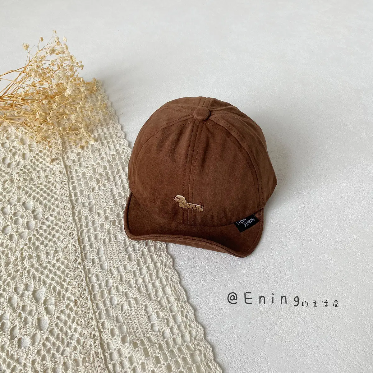 Infant Sun Hat Red Beige Peaked Cap Baseball Cap - Image 5