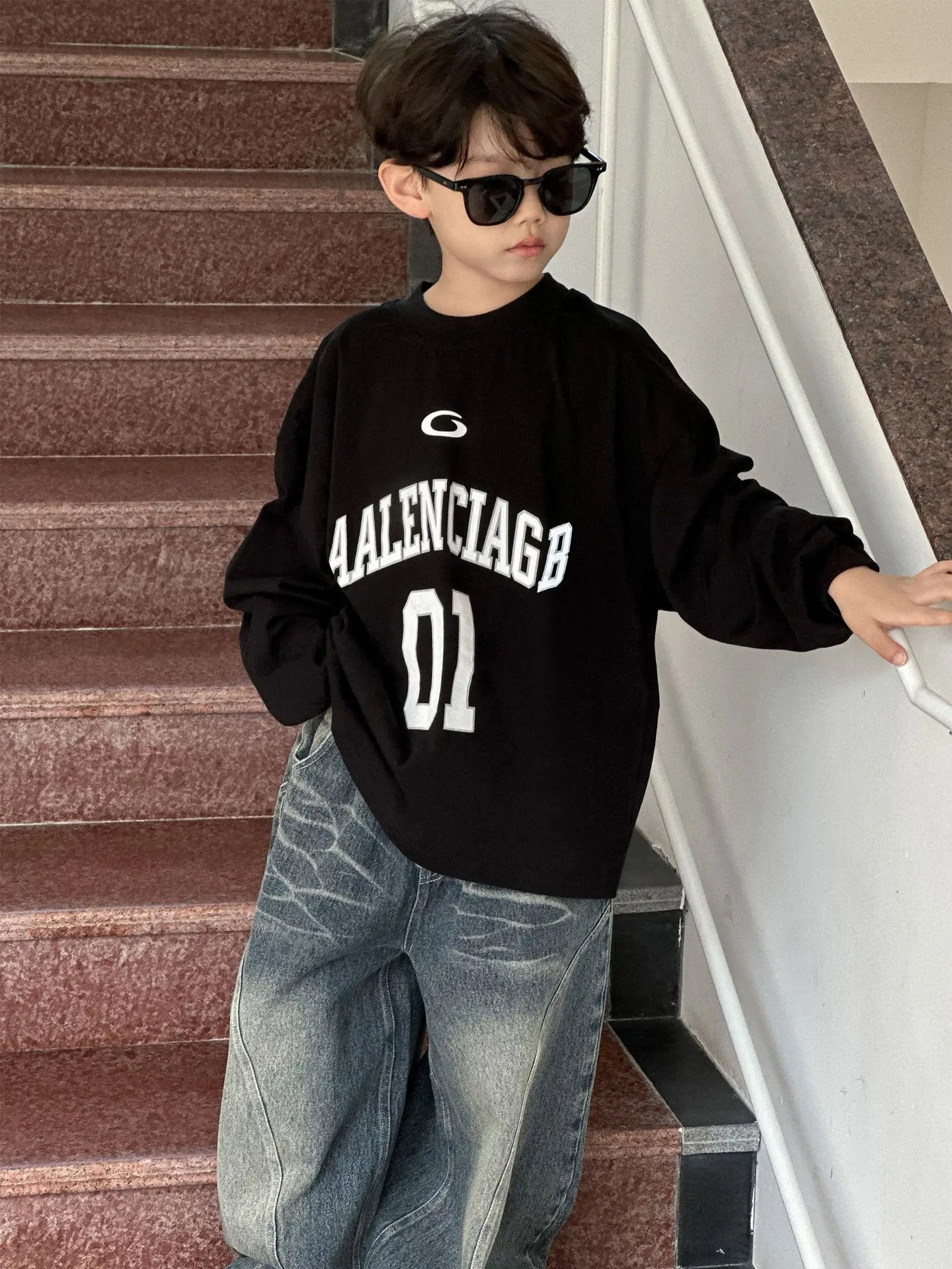 Boys Pure Cotton Sweatshirt Autumn Kids 2025 - Image 3