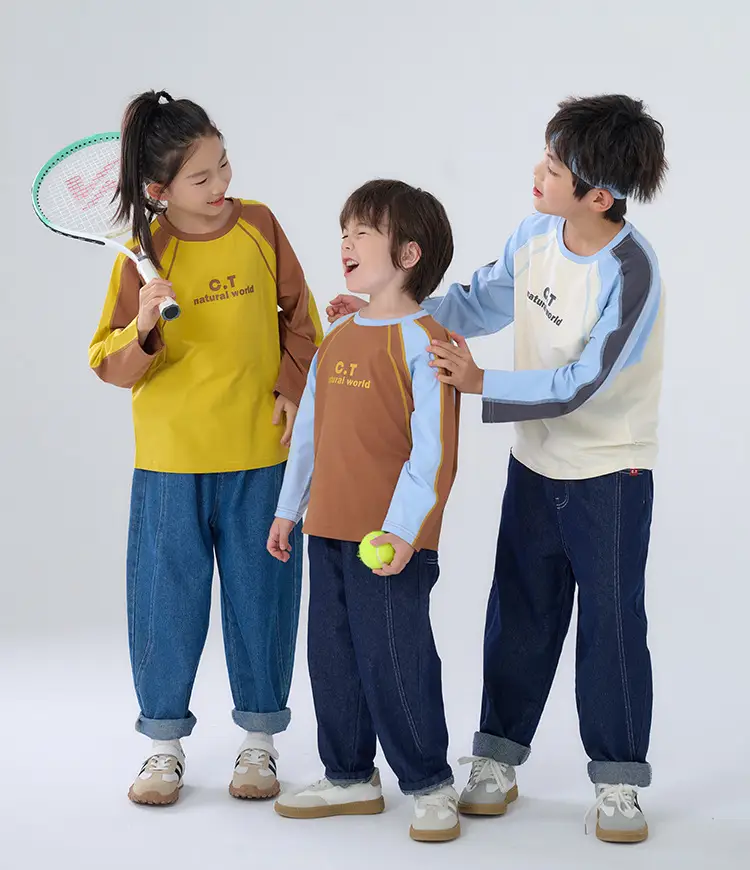 Cotton Long Sleeve T-Shirt for Boys Girls Autumn Breathable — feature 16