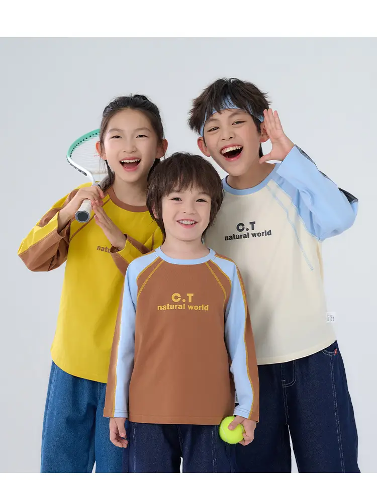 Cotton Long Sleeve T-Shirt for Boys Girls Autumn Breathable — feature 17