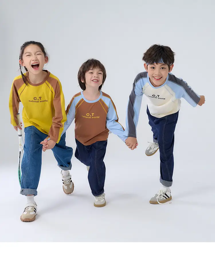 Cotton Long Sleeve T-Shirt for Boys Girls Autumn Breathable — feature 18