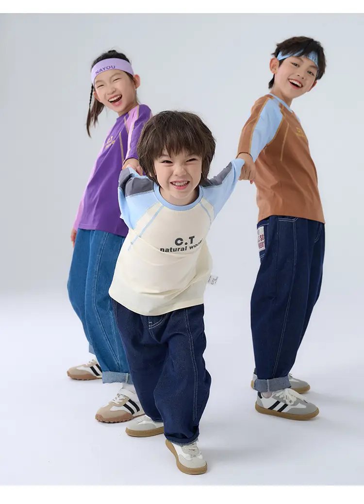 Cotton Long Sleeve T-Shirt for Boys Girls Autumn Breathable — feature 19