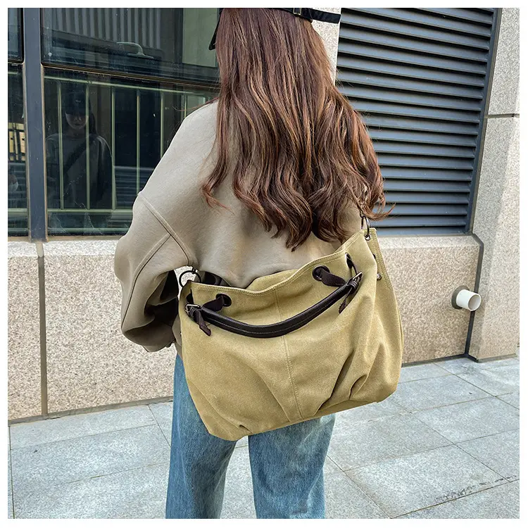 Large Capacity Canvas Shoulder Bag for Women — feature 10