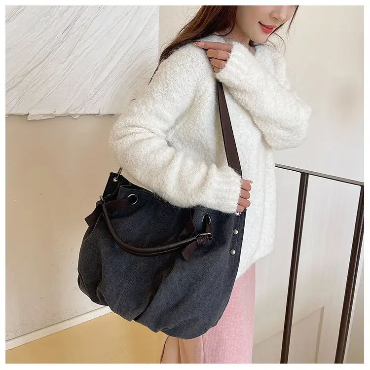 Large Capacity Canvas Shoulder Bag for Women — feature 11