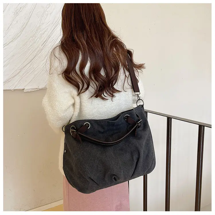 Large Capacity Canvas Shoulder Bag for Women — feature 12