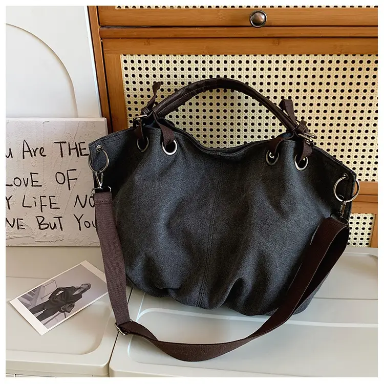Large Capacity Canvas Shoulder Bag for Women — feature 13