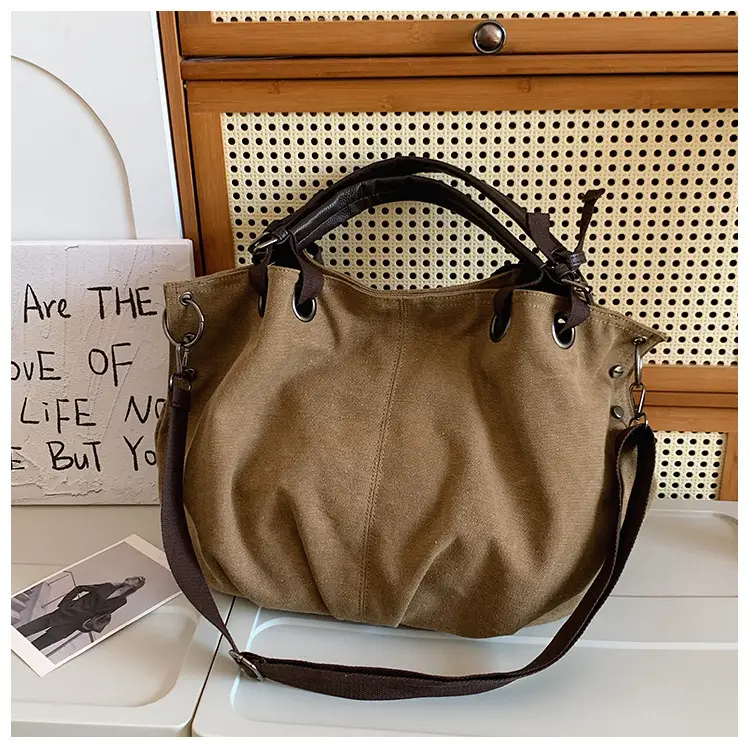 Large Capacity Canvas Shoulder Bag for Women — feature 14