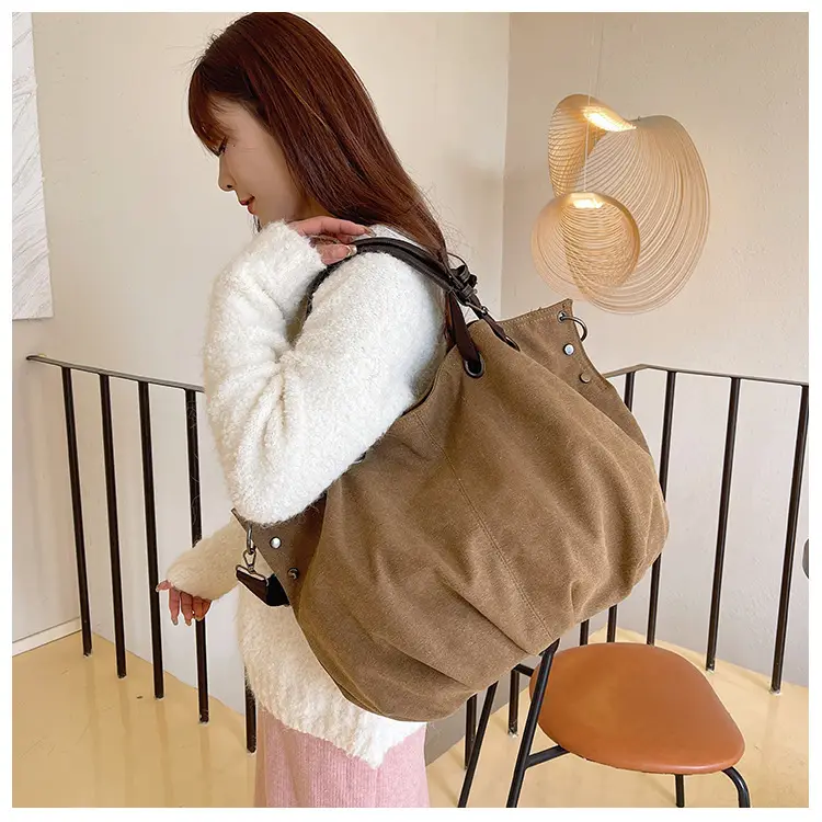 Large Capacity Canvas Shoulder Bag for Women — feature 8