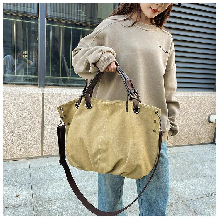 Large Capacity Canvas Shoulder Bag for Women — feature 9