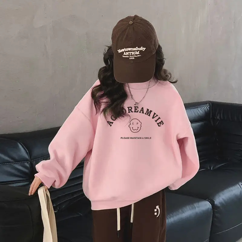 Fleece Lined Warm Sweatshirt for Girls Autumn Winter - Image 10