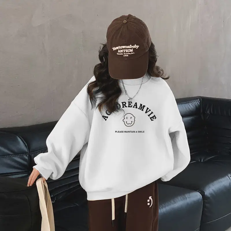 Fleece Lined Warm Sweatshirt for Girls Autumn Winter — feature 10