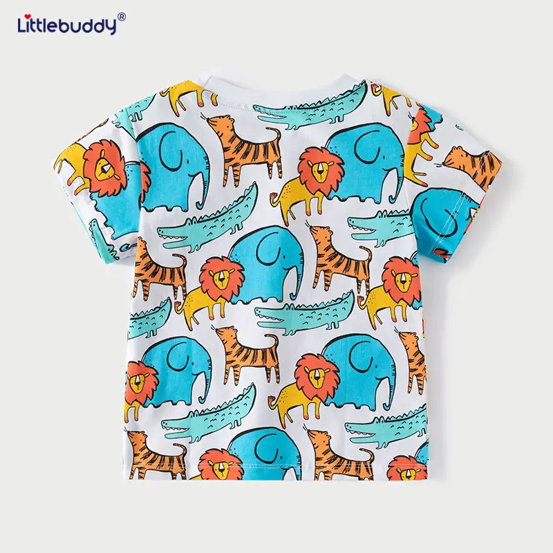 Cross-Border Kids Short Sleeve Cotton Suit Boys Girls