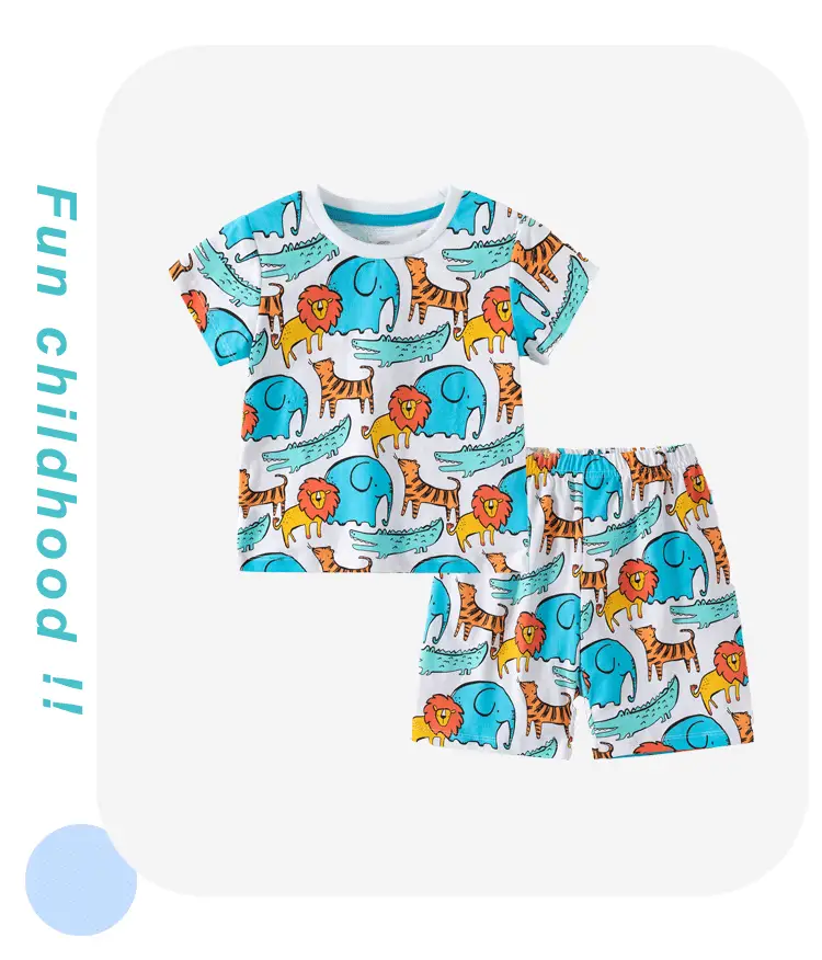 Cross-Border Kids Short Sleeve Cotton Suit Boys Girls — feature 7