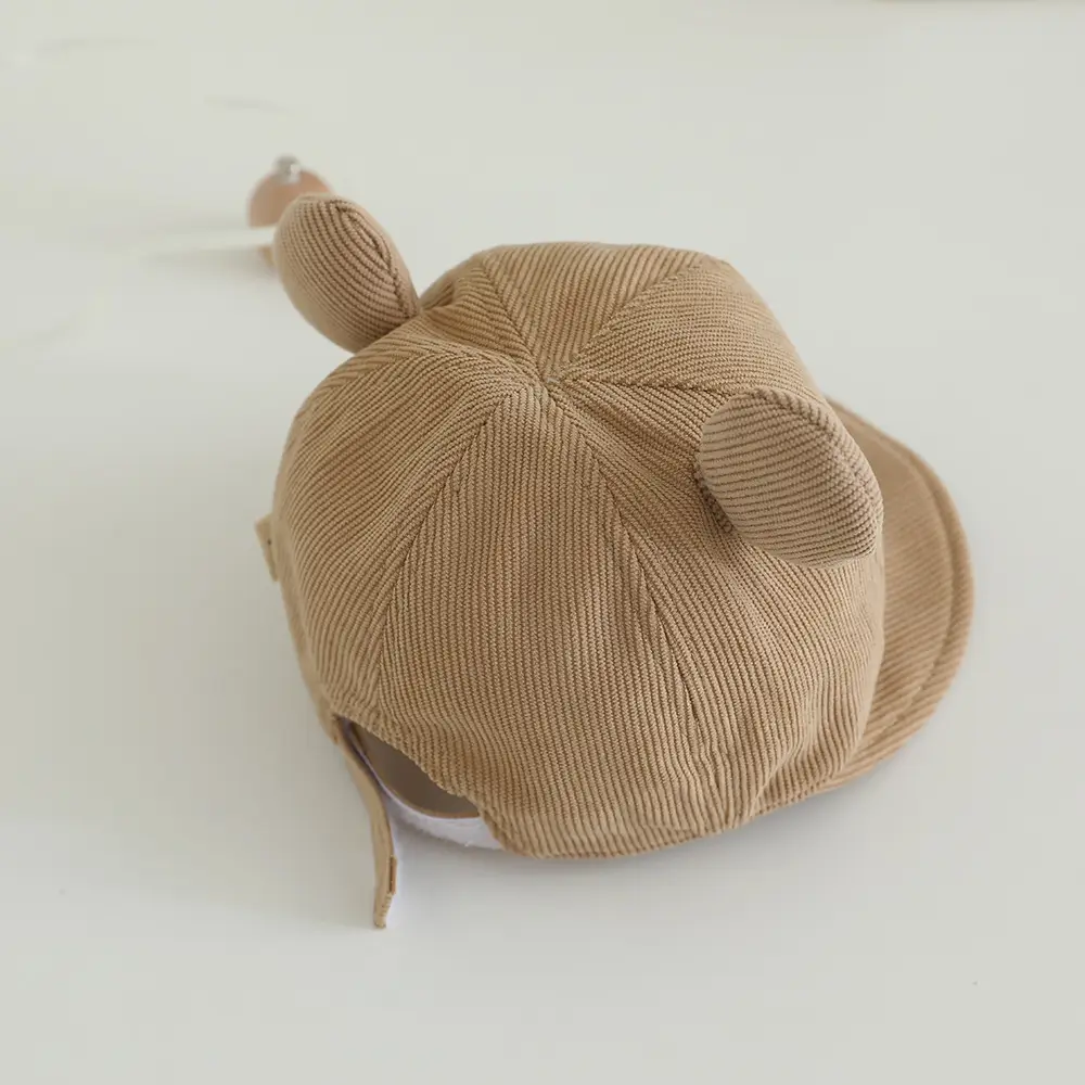 White Knitted Baby Hat with Dog Embroidery - Image 8
