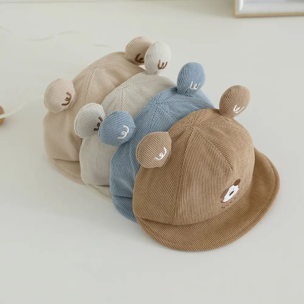 White Knitted Baby Hat with Dog Embroidery β feature 5