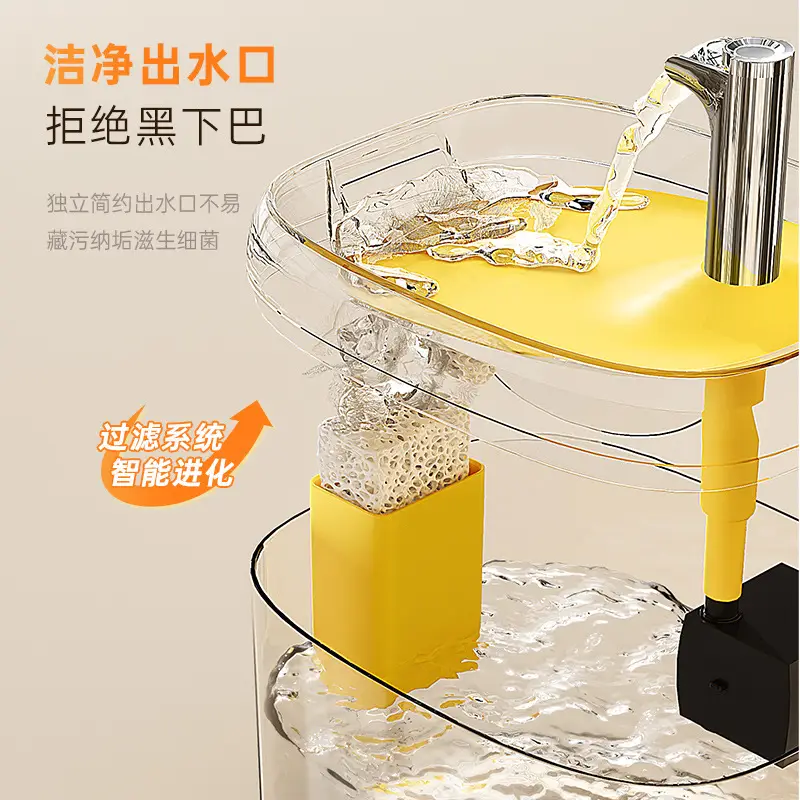 Automatic Cat Water Dispenser, Cat Drinking Fountain, Circulating Water Dispenser, Pet Water Feeder, Small Dog Water Bowl and Basin