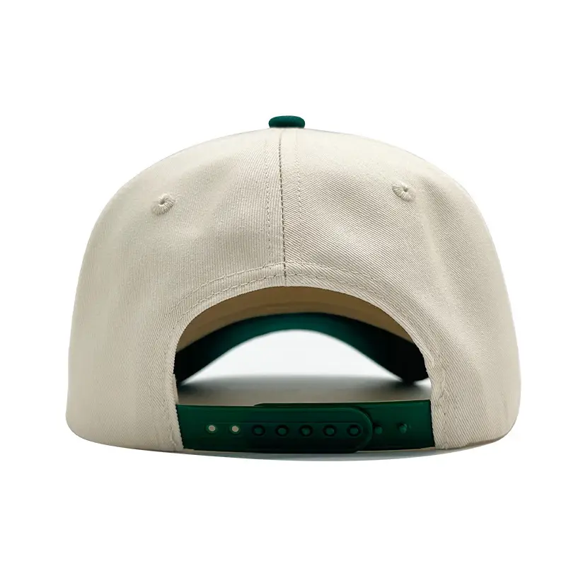 Men's Custom Embroidered Baseball Cap Green White — feature 3