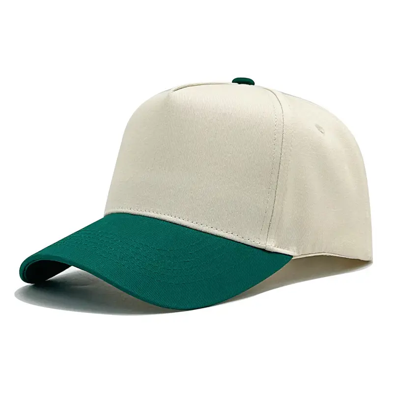 Men's Custom Embroidered Baseball Cap Green White - Image 2