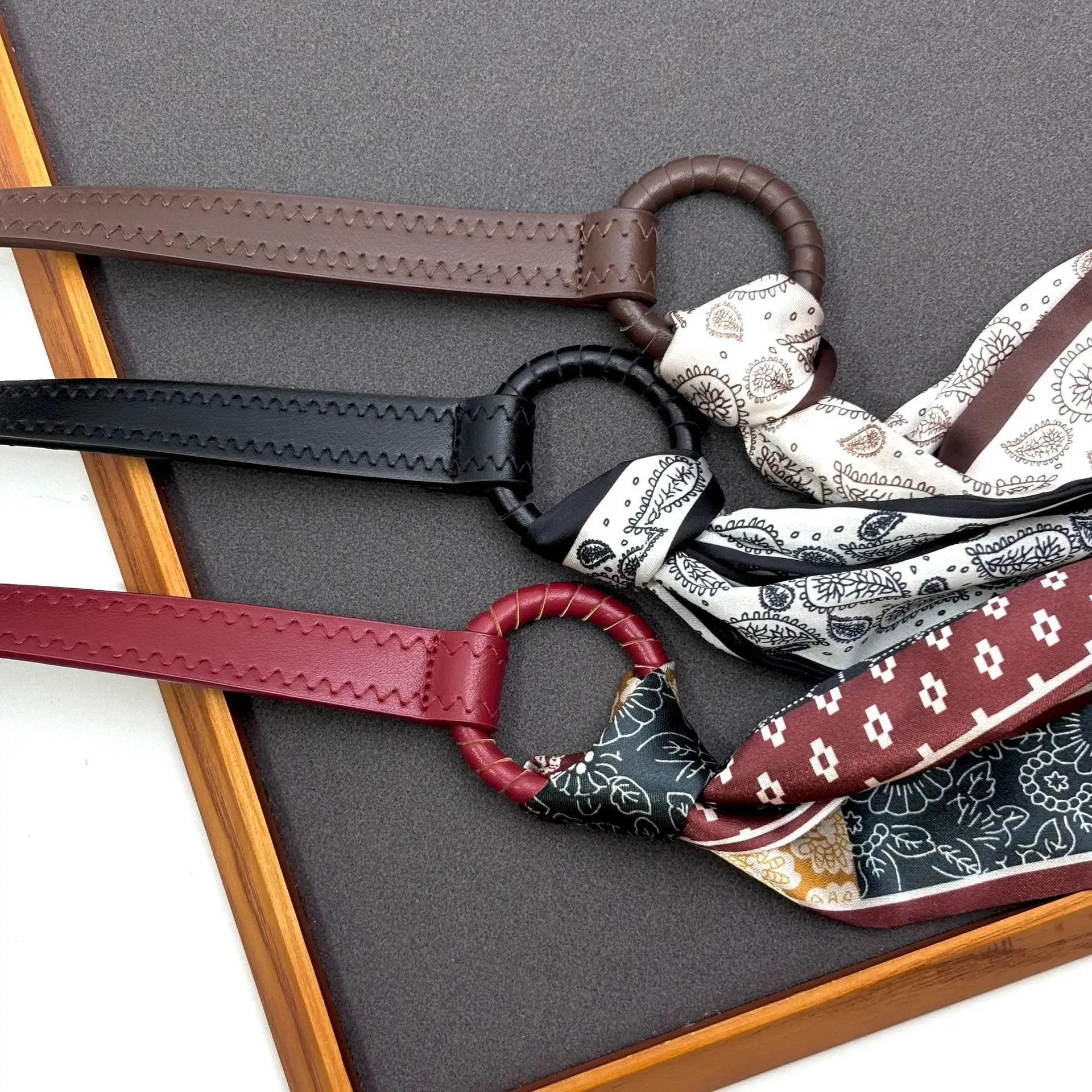 Retro Pattern Silk Belt for Women Hip Hop Punk Decoration - Image 7