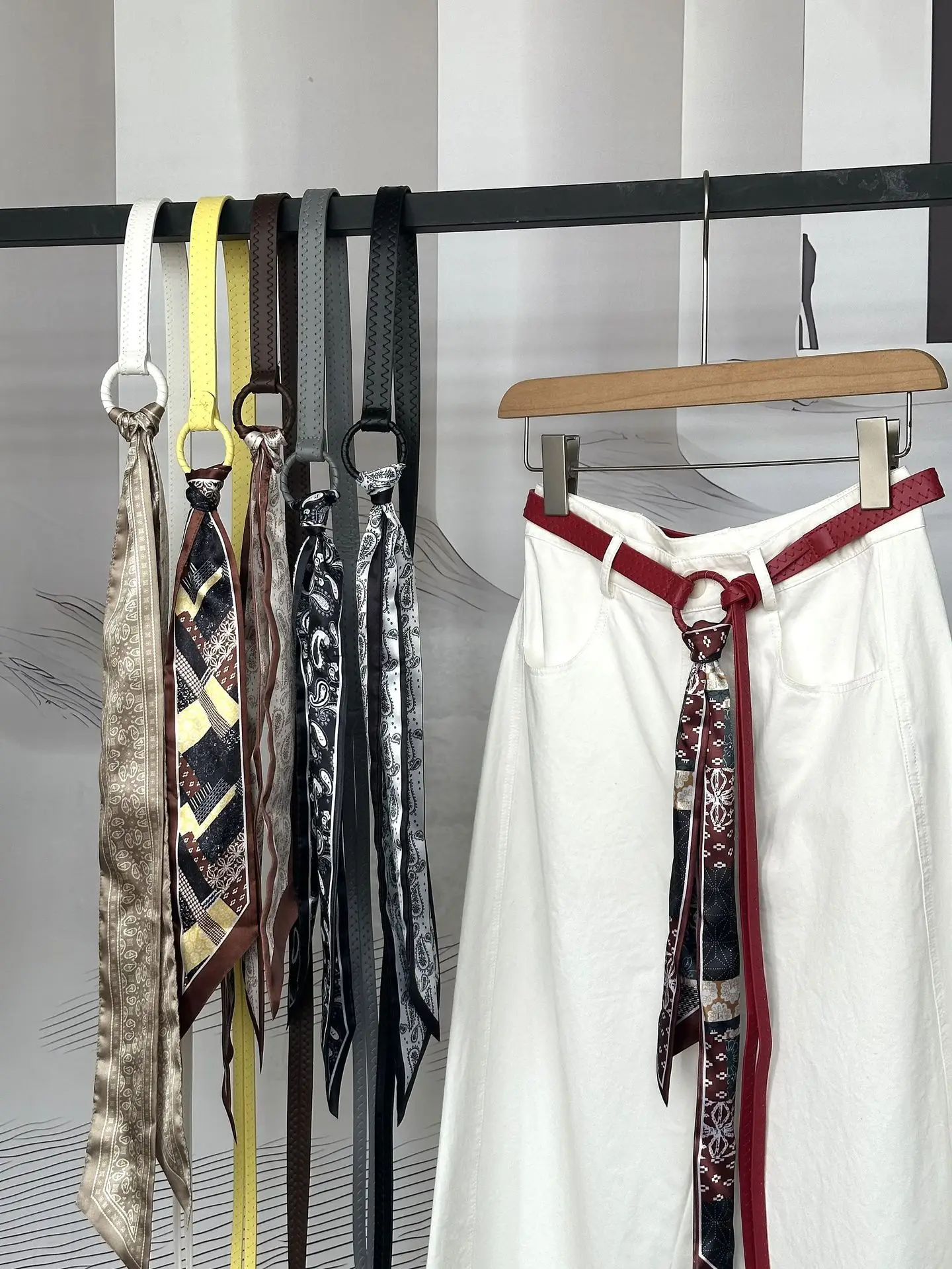 Retro Pattern Silk Belt for Women Hip Hop Punk Decoration — feature 14