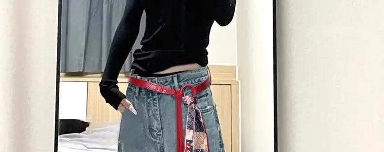 Retro Pattern Silk Belt for Women Hip Hop Punk Decoration — feature 8