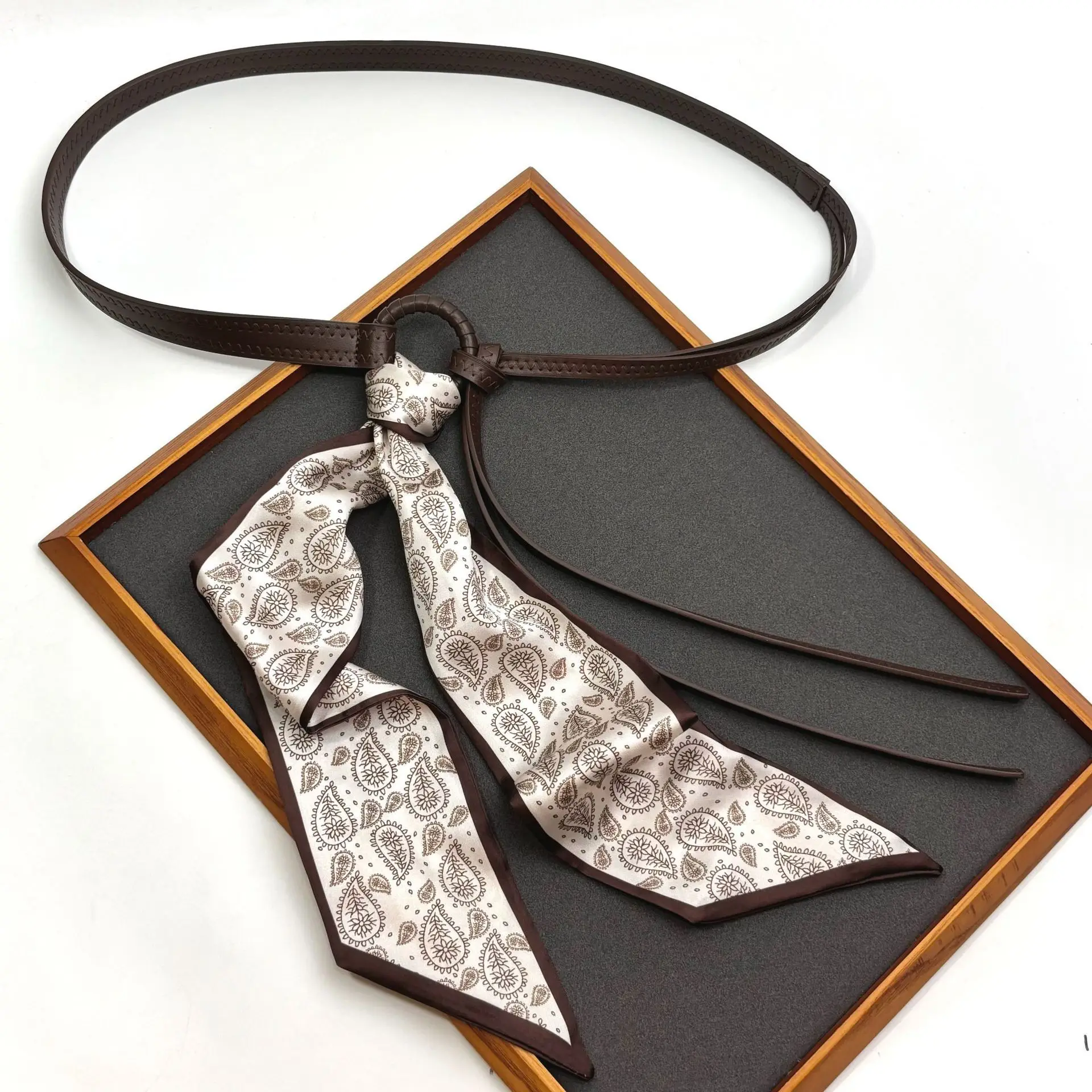 Retro Pattern Silk Belt for Women Hip Hop Punk Decoration - Image 2