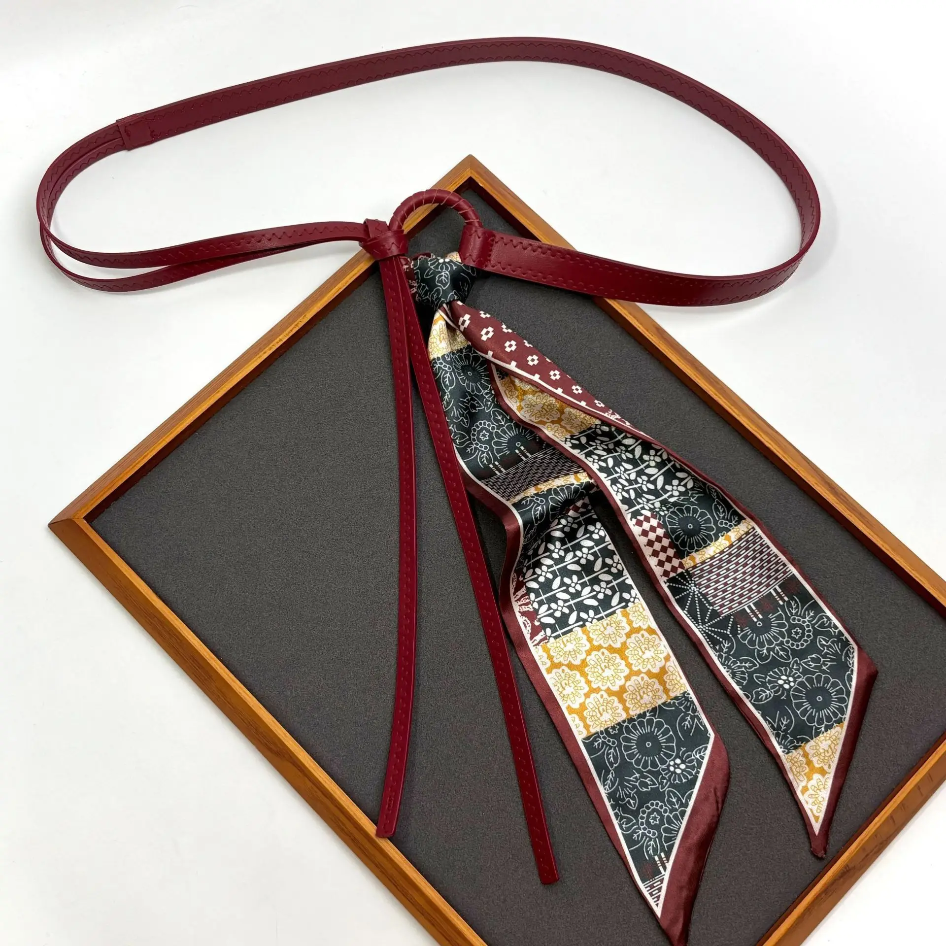 Retro Pattern Silk Belt for Women Hip Hop Punk Decoration - Image 3