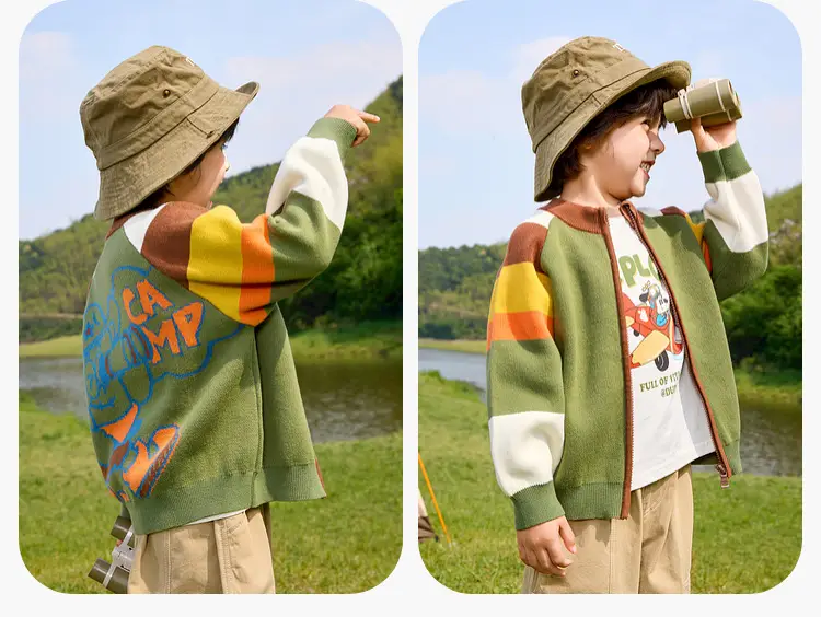 Dudu's Baby Pure Cotton Cardigan Pants Beige Spring Outfit — feature 16