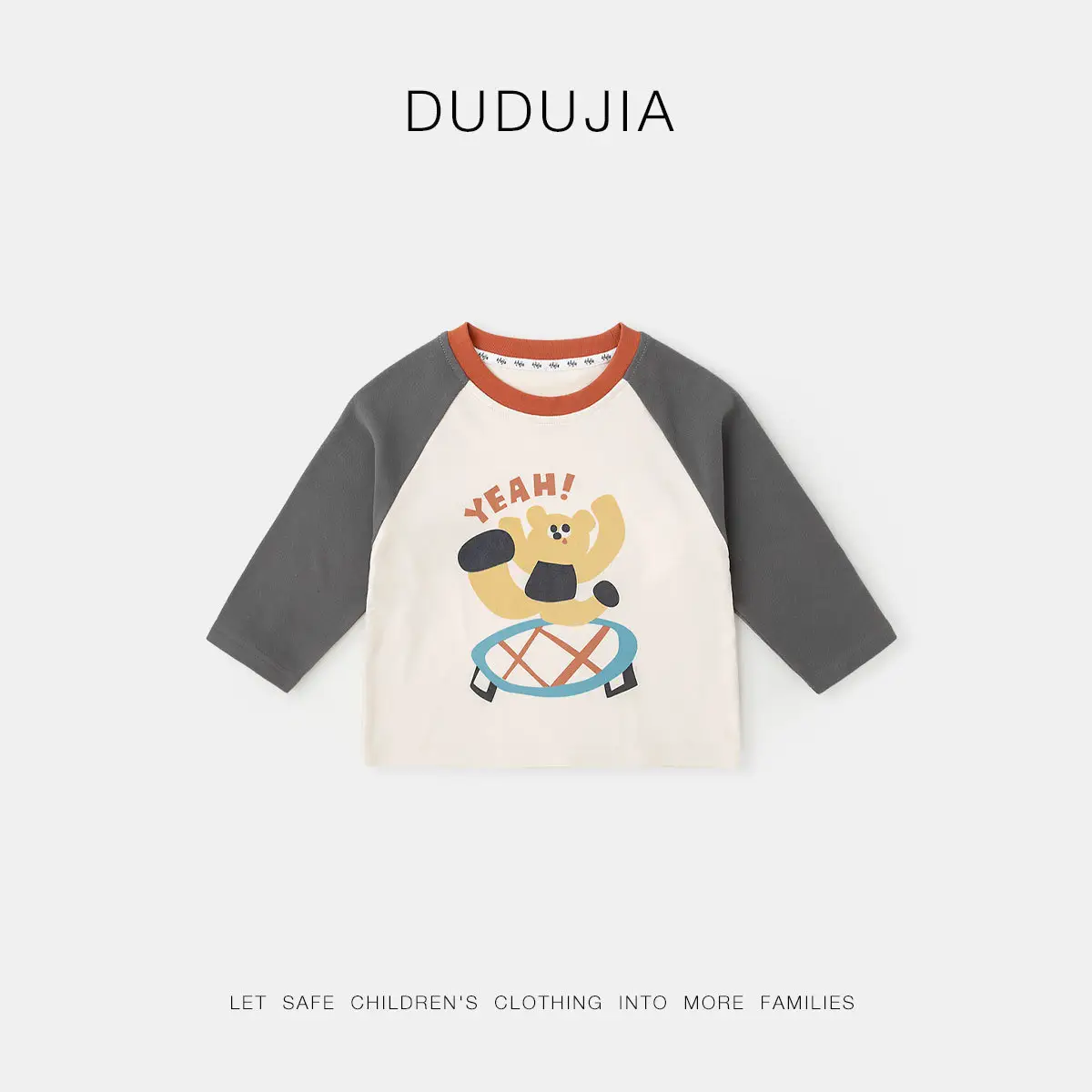 Dudu's Baby Pure Cotton Cardigan Pants Beige Spring Outfit - Image 5
