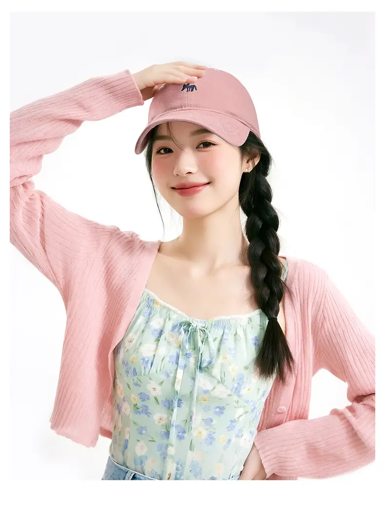 Women Baseball Caps with Fox Embroidery & Large Brim — feature 14