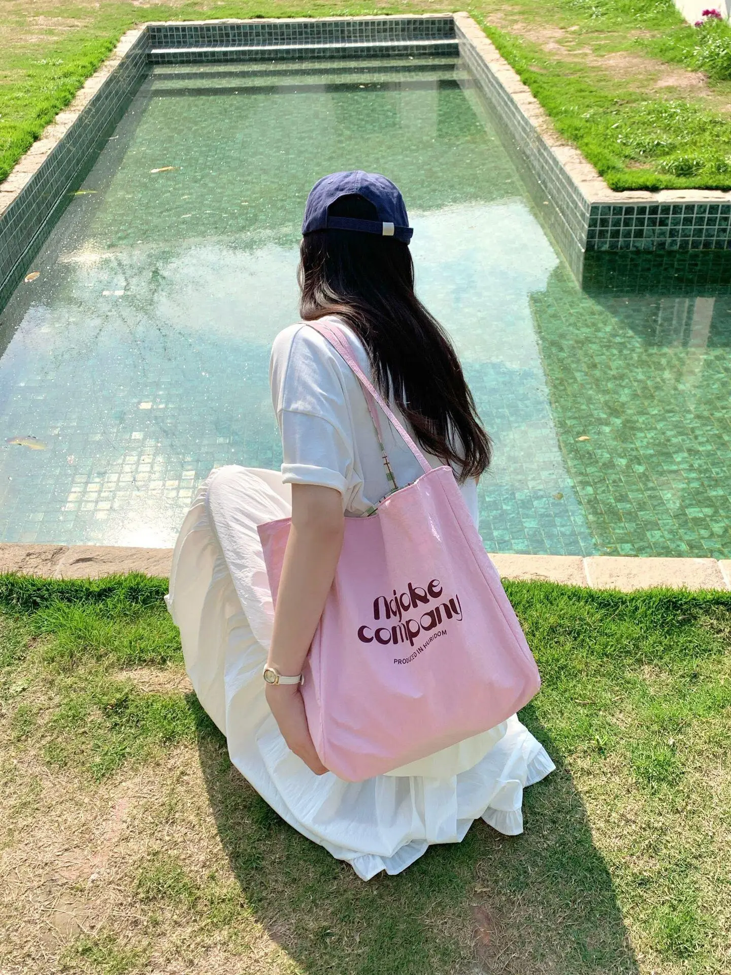 Blue Lazy Canvas Shoulder Tote Bag for Women — feature 14