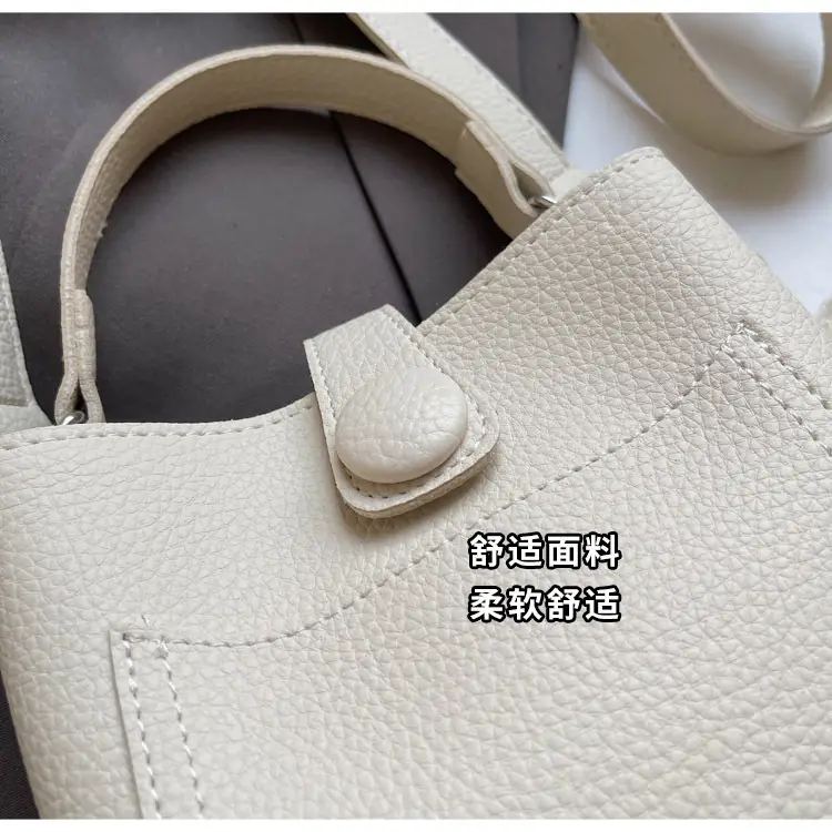Women's Brown Leather Crossbody Bag with Teddy Bear Keychain — feature 7