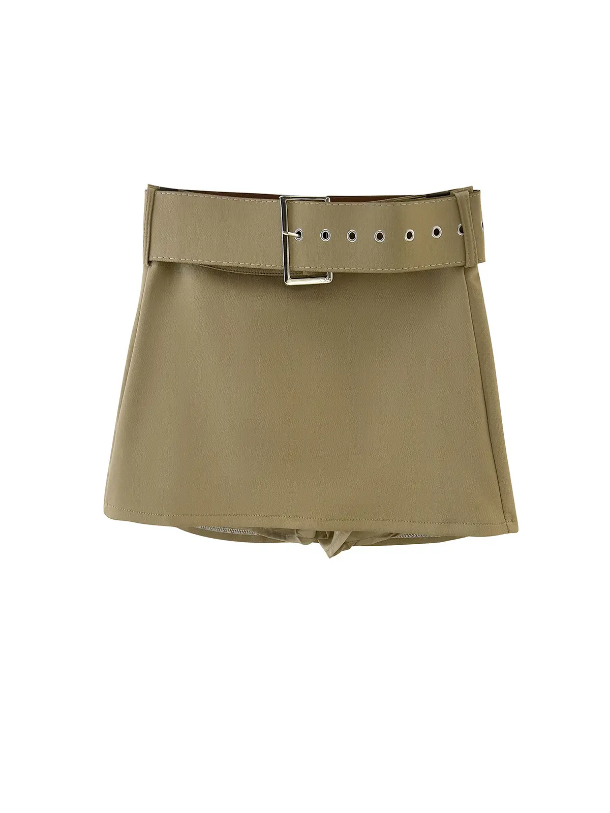 Black Belted Hip Skirt Miniskirt Set for Women - Image 8
