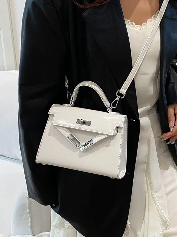 Red Square Handbag for Women 2025 New Versatile Shoulder Crossbody Kelly Bag - Image 6