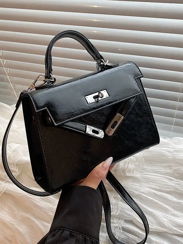 Red Square Handbag for Women 2025 New Versatile Shoulder Crossbody Kelly Bag - Image 8