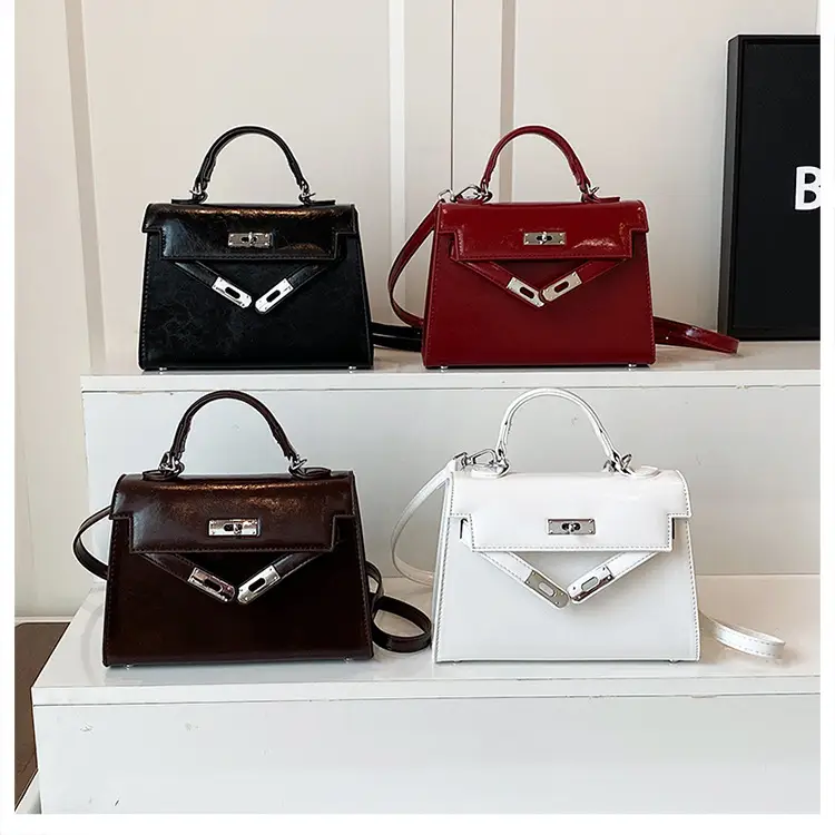 Red Square Handbag for Women 2025 New Versatile Shoulder Crossbody Kelly Bag — feature 1