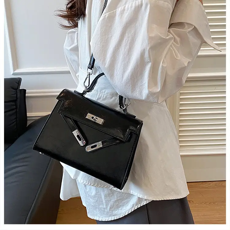 Red Square Handbag for Women 2025 New Versatile Shoulder Crossbody Kelly Bag — feature 16