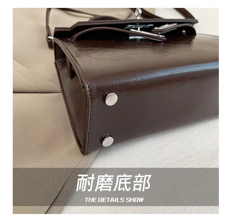 Red Square Handbag for Women 2025 New Versatile Shoulder Crossbody Kelly Bag — feature 5